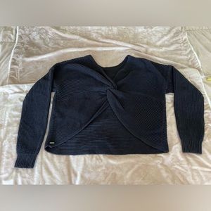 EUC Hollister black twist back L.S. Sweater size Medium